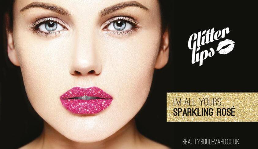 glitter lips pink